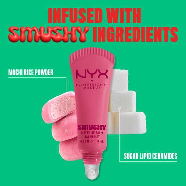 NYX Professional Makeup Smushy Matte Lip Balm Swipe Sesh, imported from the UK