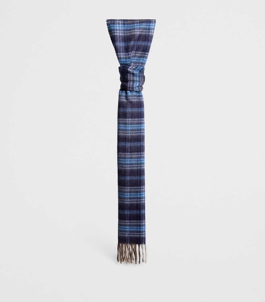Harrods cashmere tartan scarf made in Scotland - British product