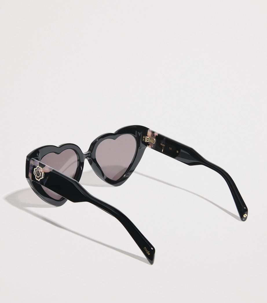Maje heart-shaped sunglasses violet tinted lenses (British brand)