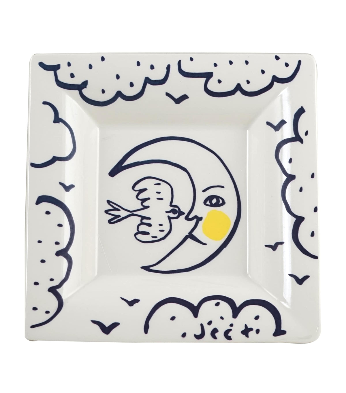 Gien square candy tray with moon design 17cm, UK version