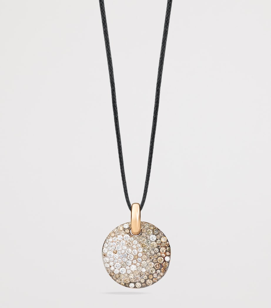 Pomellato rose gold pendant with mixed diamonds, UK version