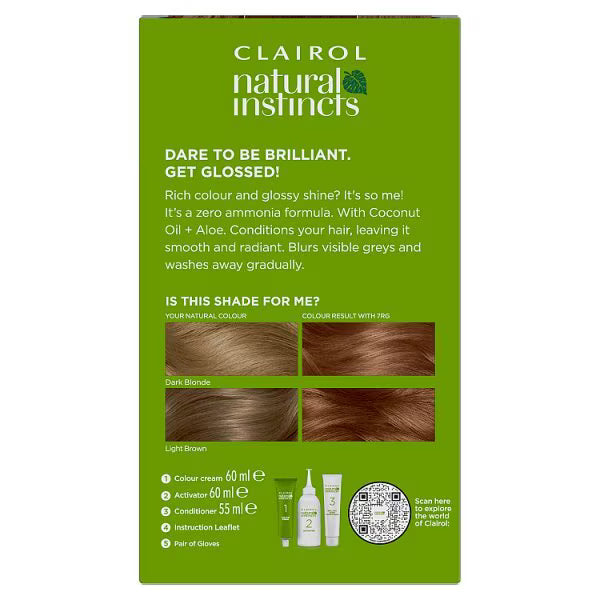 Clairol semi-permanent hair dye 7RG Dark Gold Blonde - British product