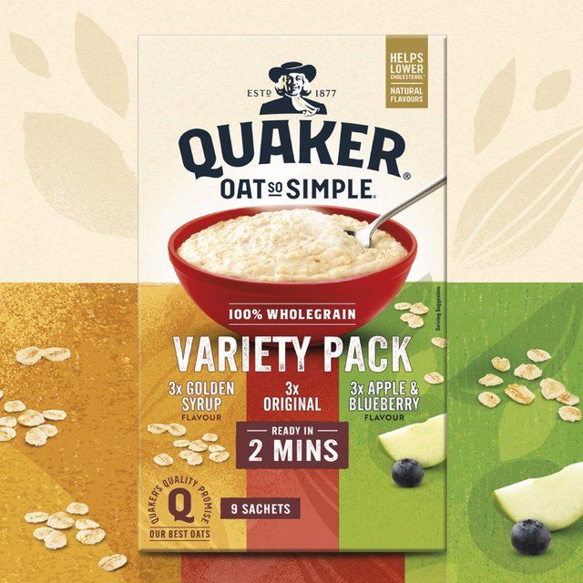 Quaker Oat So Simple Variety Pack Porridge Sachets Cereal   9 per pack Cereals M&S   