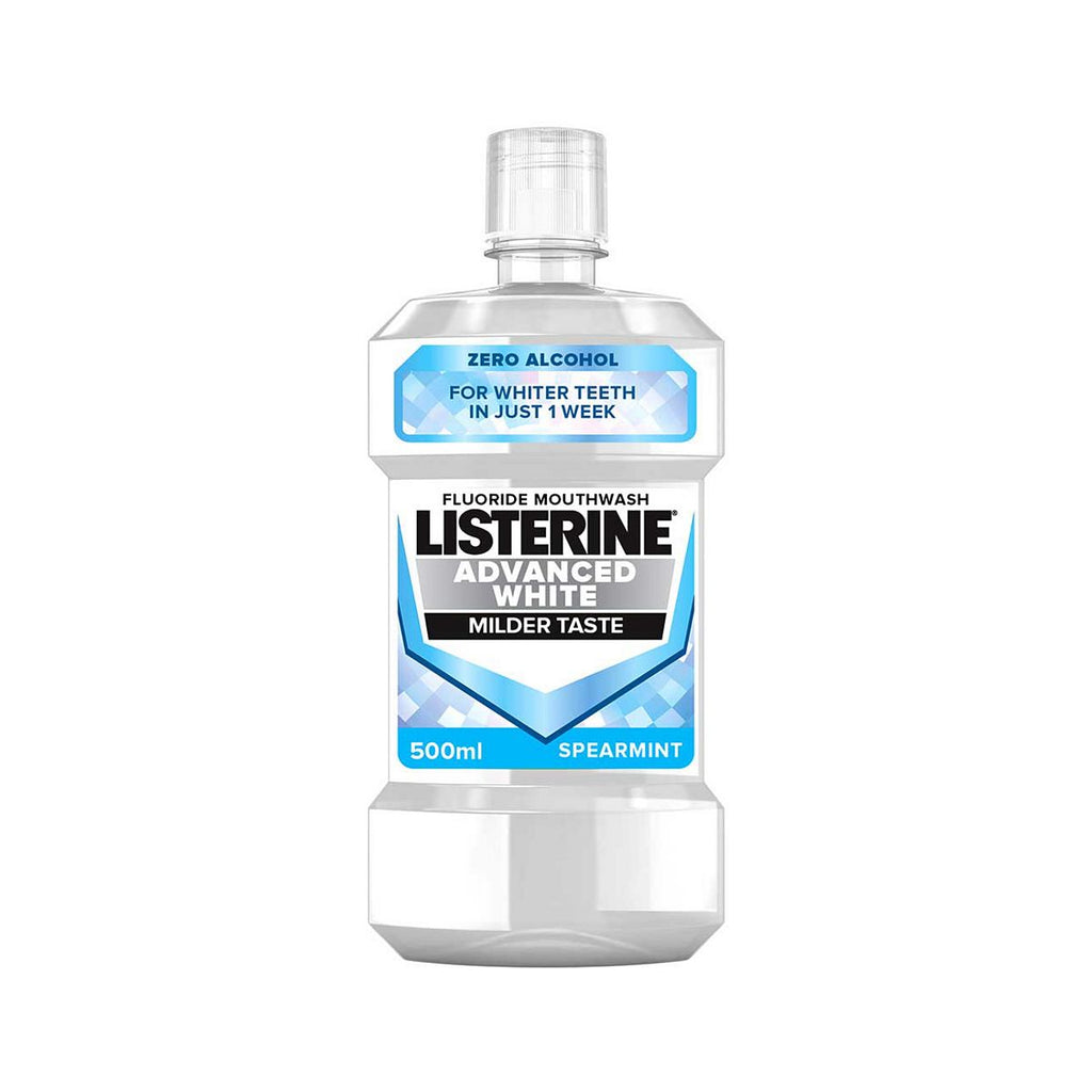 LISTERINE® Advanced White Milder Taste Alcohol Free Mouthwash 500ml