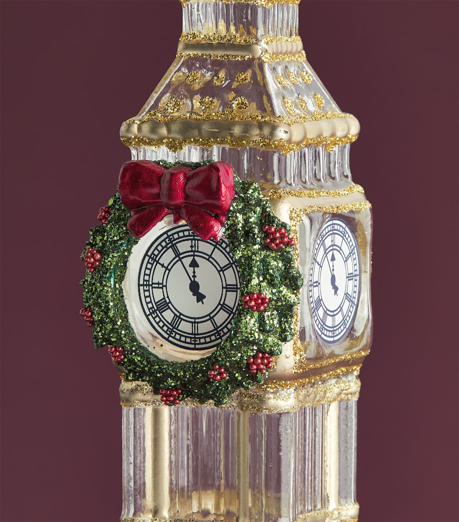 Harrods Big Ben tree decoration glass ornament 19cm, UK version