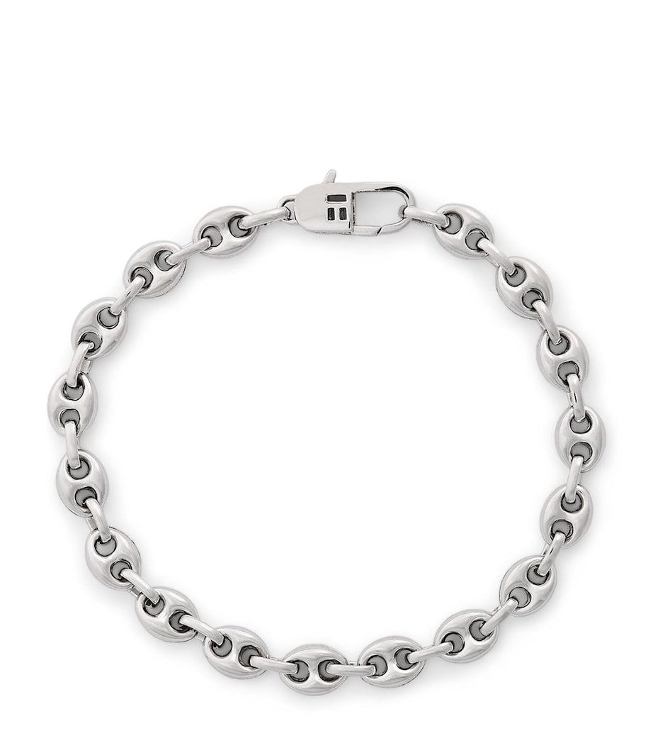 Tateossian Sterling Silver Marine Link Chain Bracelet (British brand)