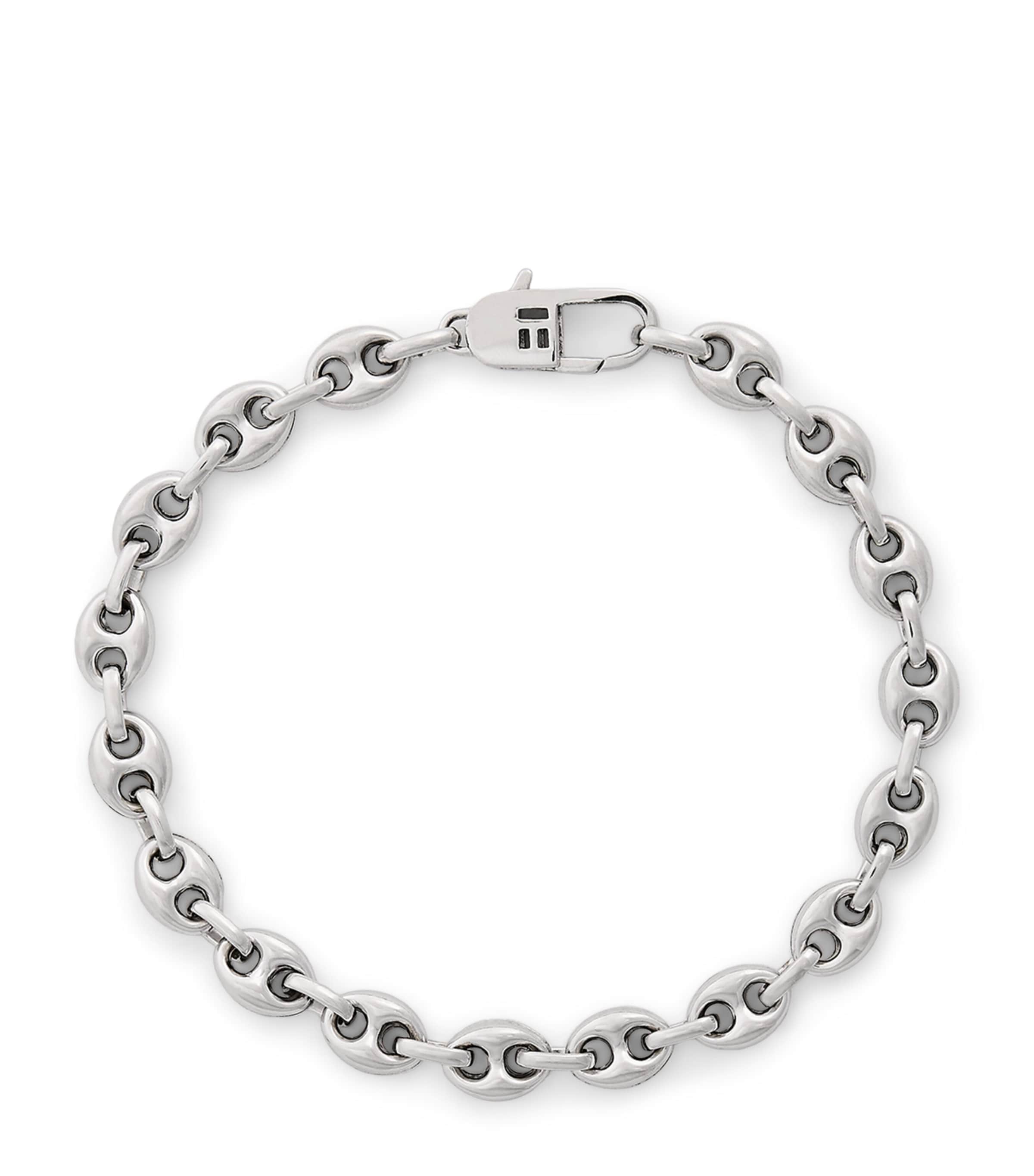 Tateossian Sterling Silver Marine Link Chain Bracelet (British brand)