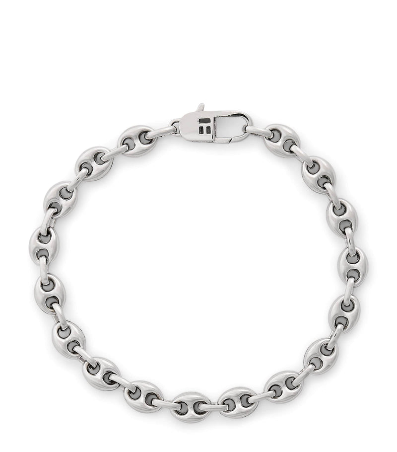Tateossian Sterling Silver Marine Link Chain Bracelet (British brand)