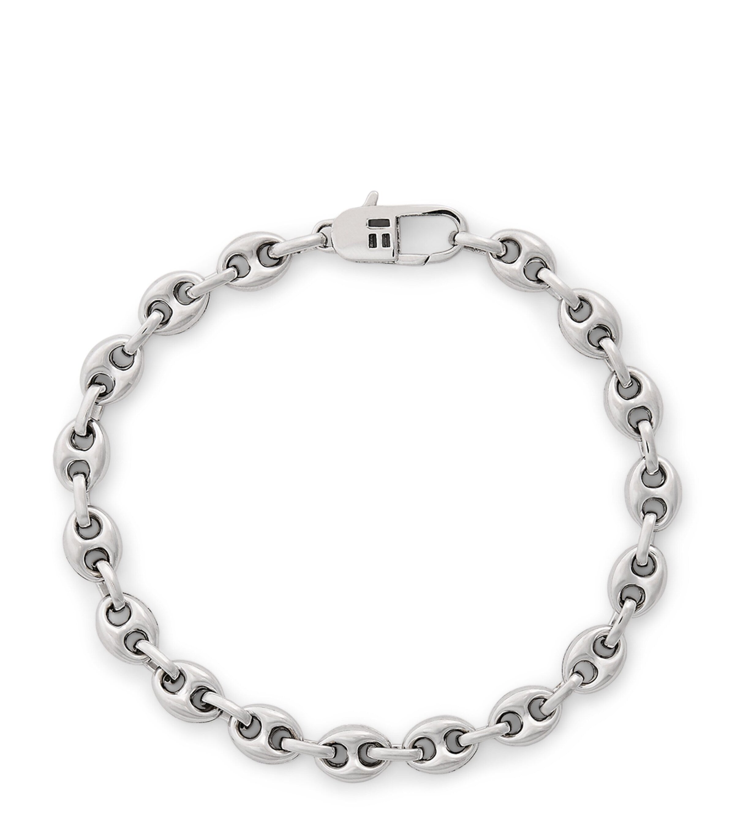 Tateossian Sterling Silver Marine Link Chain Bracelet (British brand)