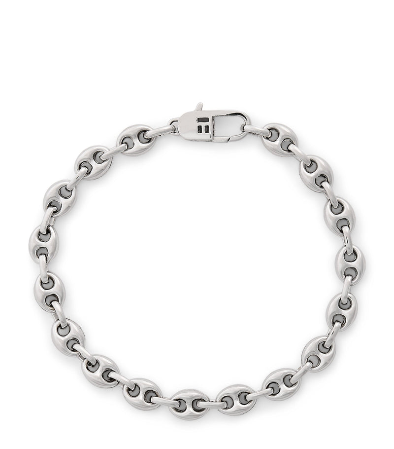 Tateossian Sterling Silver Marine Link Chain Bracelet (British brand)