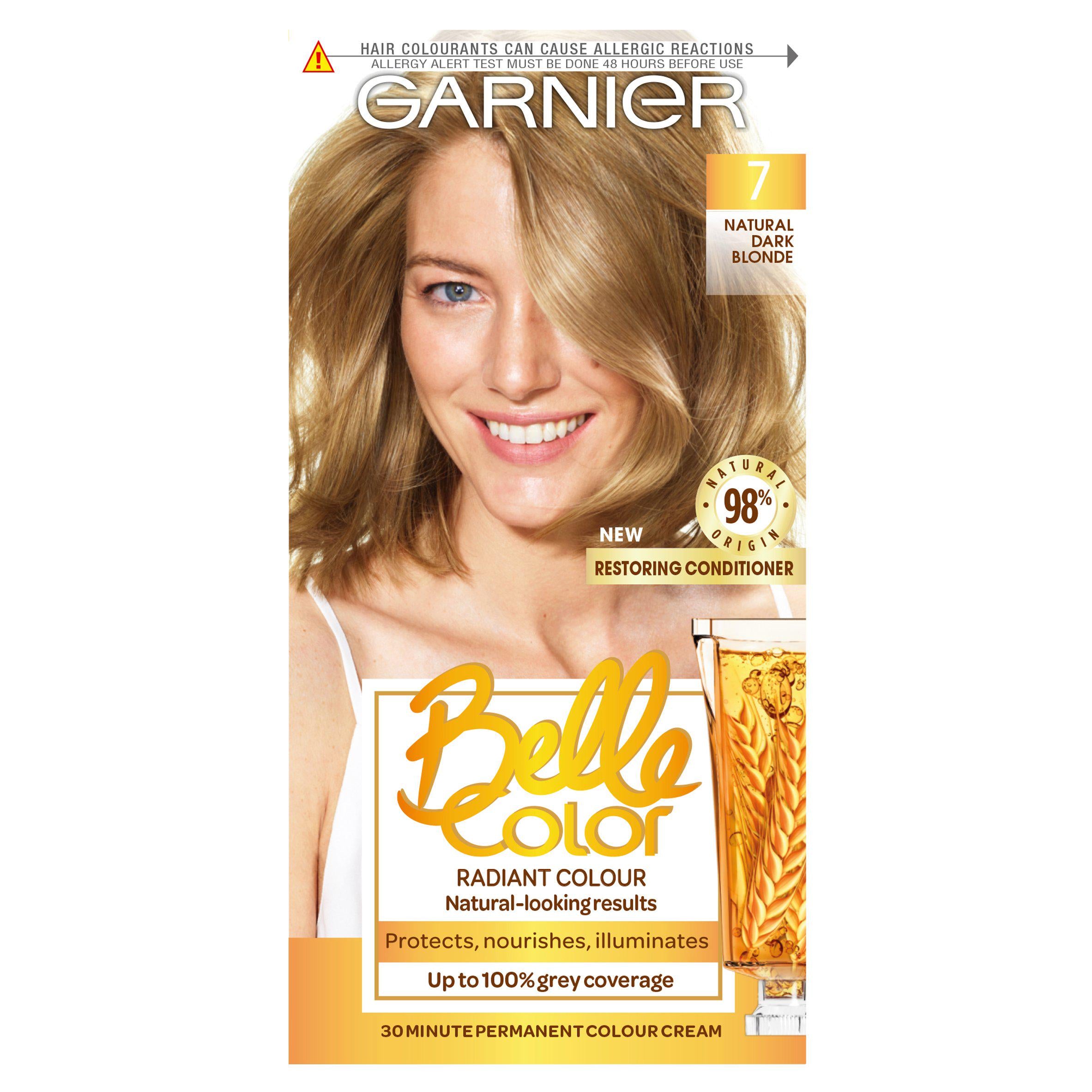 Garnier Belle Color Natural Permanent Hair Dye Dark Blonde 7 Blonde Sainsburys   