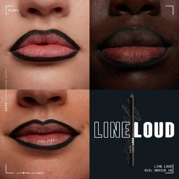 NYX Line Loud Lip Liner Evil Genius, imported from the UK