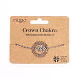 Myga crown chakra bracelet stainless steel adjustable - British product