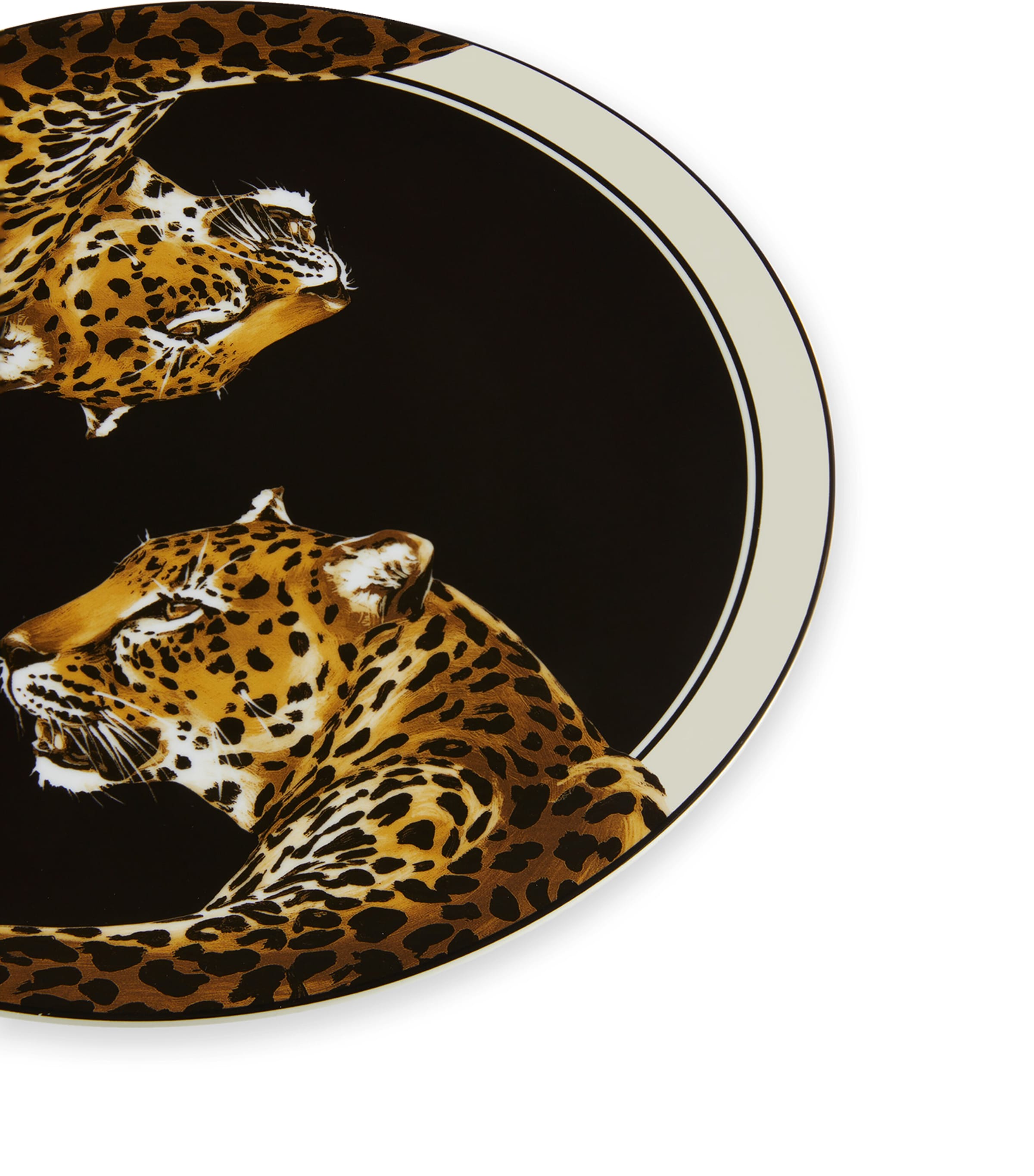 Dolce&Gabbana Casa porcelain leopard round serving platter 40.5cm - British product