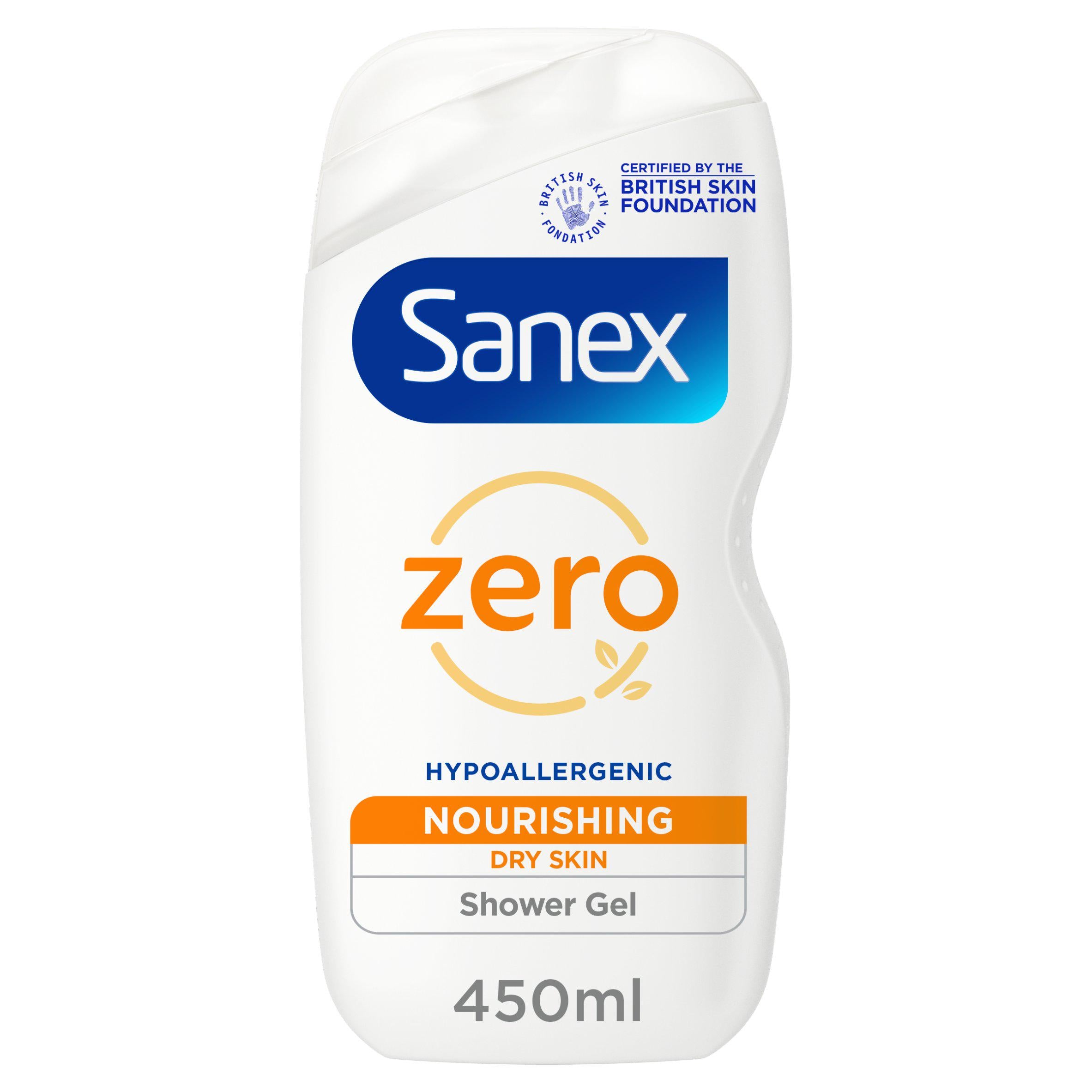 Sanex Zero% Nourishing Shower Gel for Dry Skin 450ml Sanex Sainsburys   