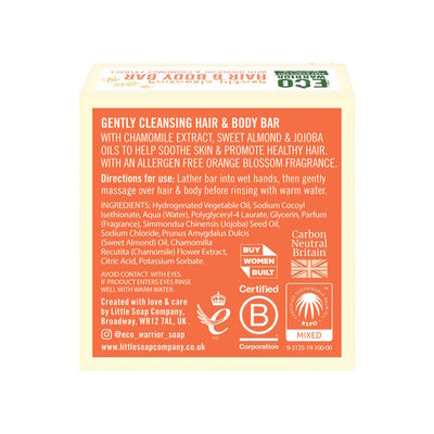 Kleine Seifenmanufaktur Eco Warrior Haar- & Körperriegel Orangenblüte Shampoo 50g