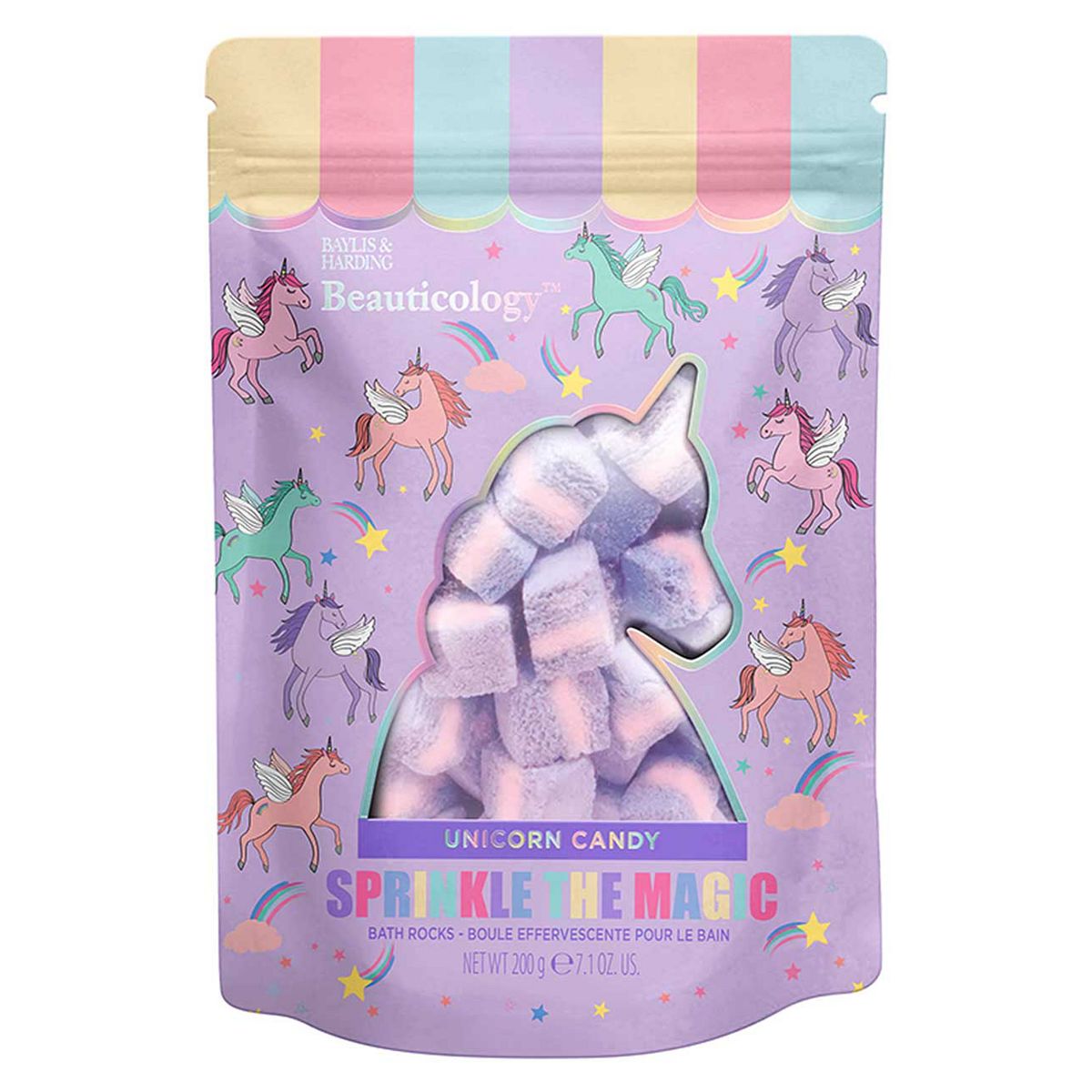 Baylis & Harding Beauticology Sprinkle The Magic Unicorn Candy Bath Rocks 200g GOODS Boots   