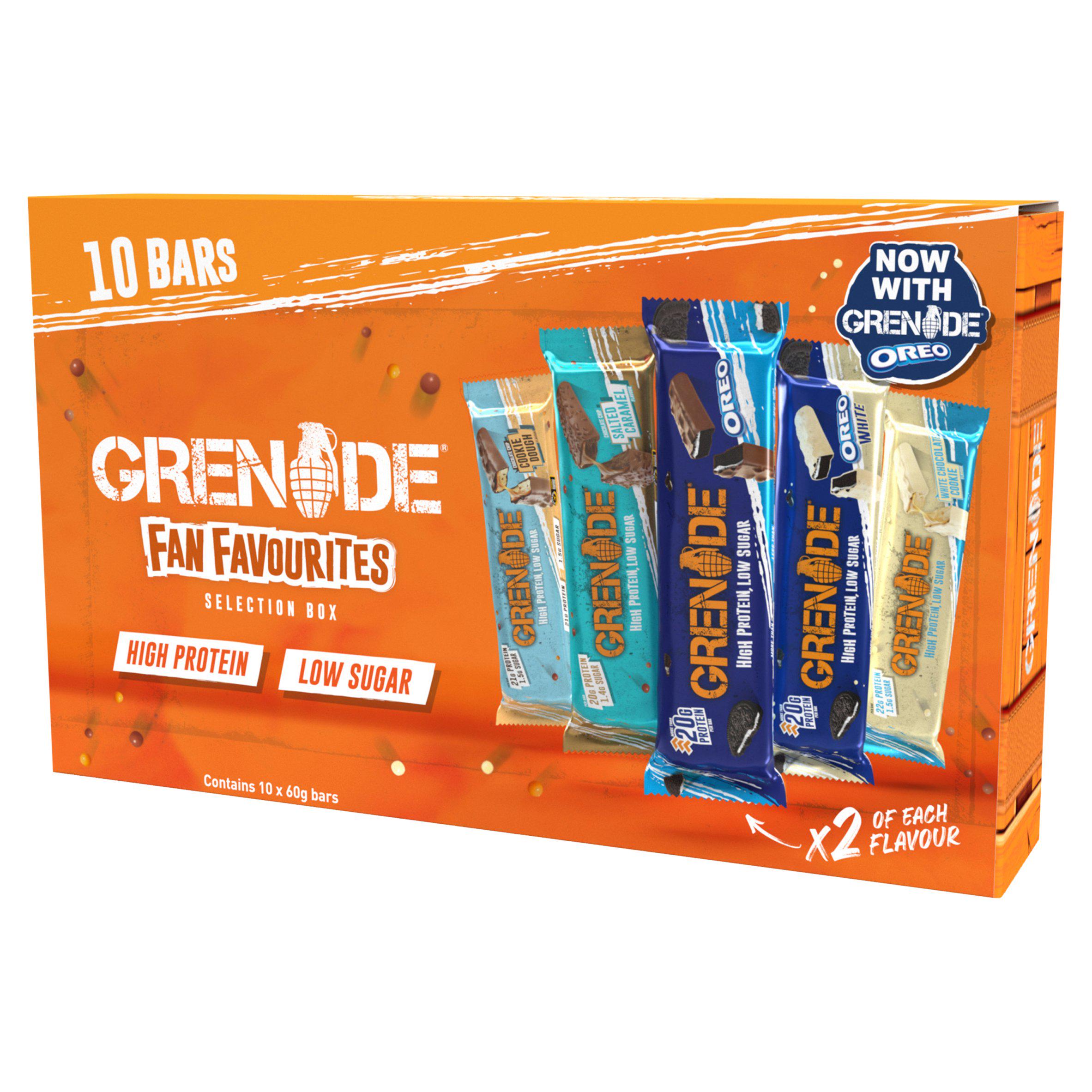 Grenade Fan Favourites Selection Box 10x60g GOODS Sainsburys   