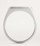 Tom Wood signet ring black diamond gold plating - British product