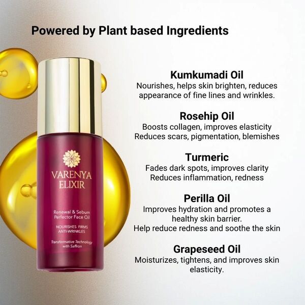 Varenya Sebum Perfector Face Oil 20ml (British brand)