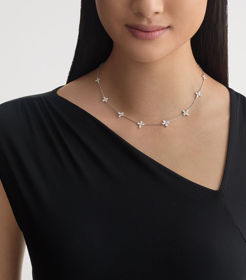 Graff white gold diamond butterfly necklace, UK version
