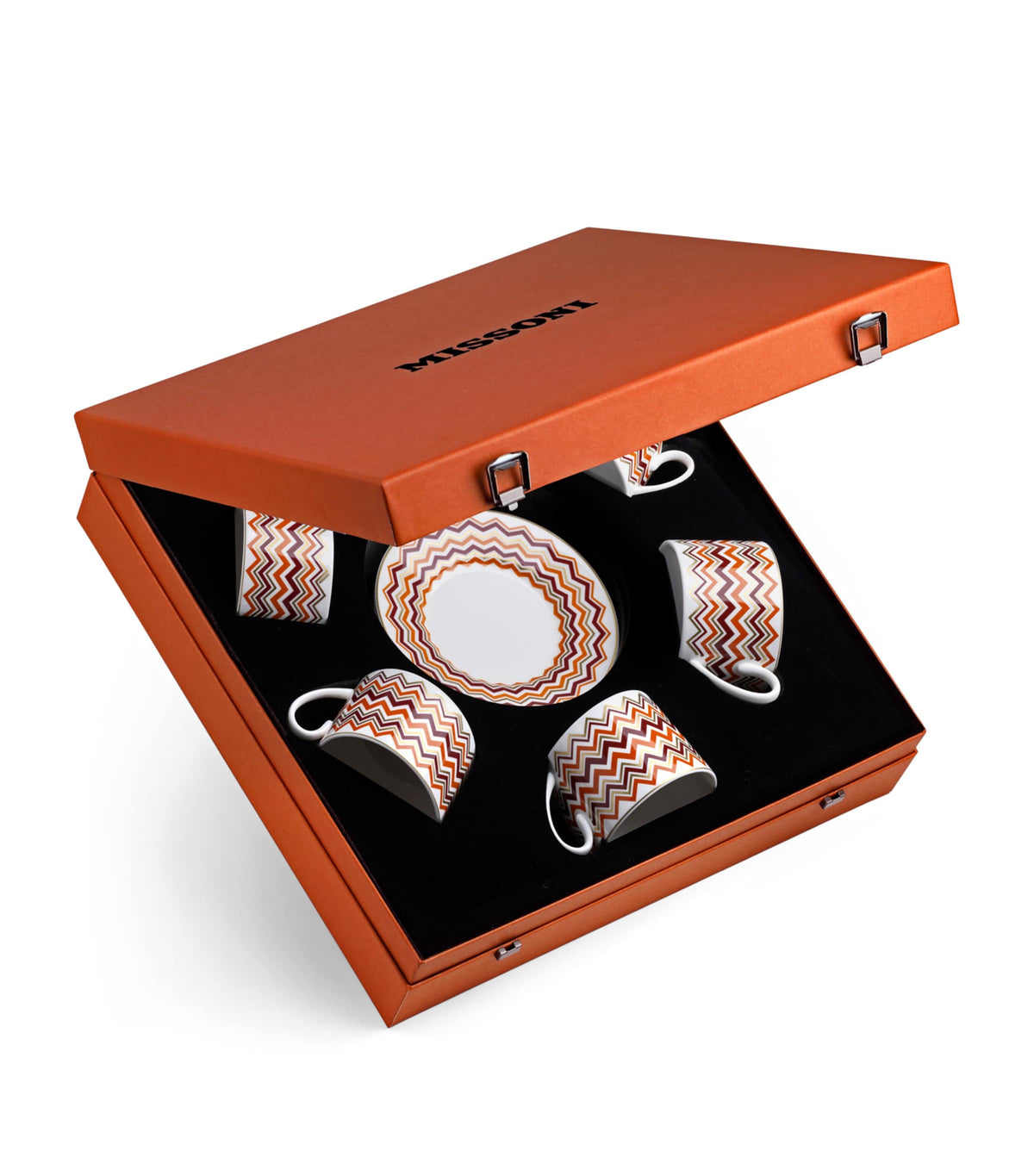 Missoni Home porcelain zigzag teacups and saucers set of 6, imported from the UK