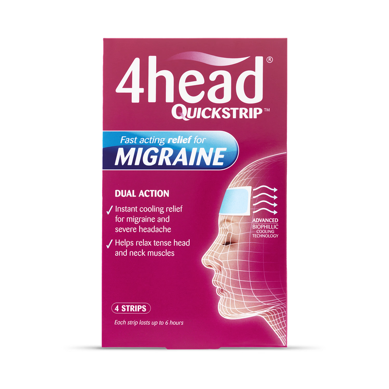 4head QuickStrip headache relief strips 4 count - British product