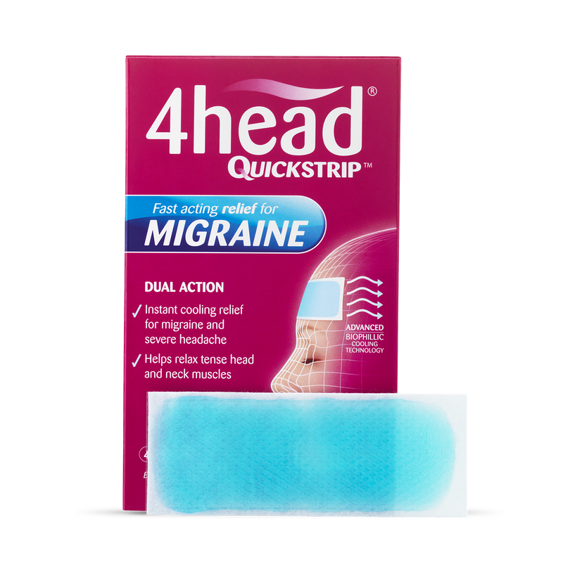 4head QuickStrip headache relief strips 4 count - British product