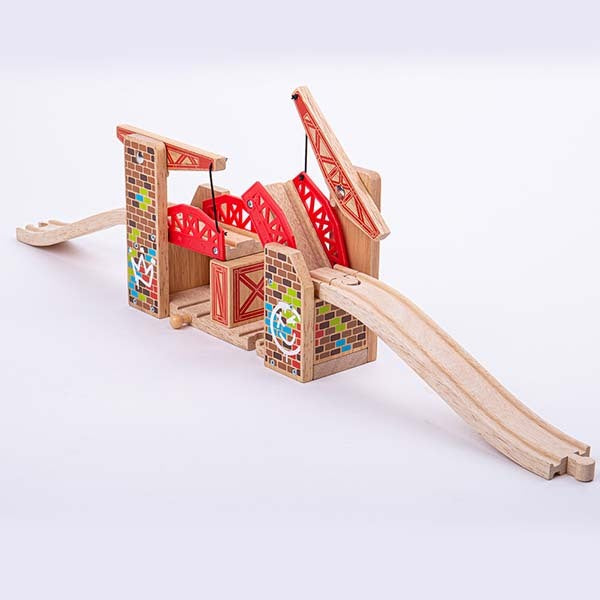 Bigjigs Rail Double Lifting Graffiti Bridge GOODS Superdrug   