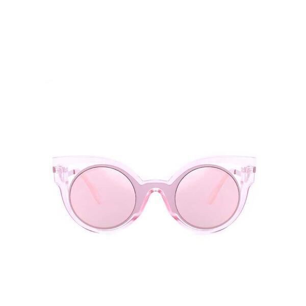 SVNX transparent pink sunglasses with cat eye frame - British product