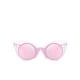 SVNX transparent pink sunglasses with cat eye frame - British product
