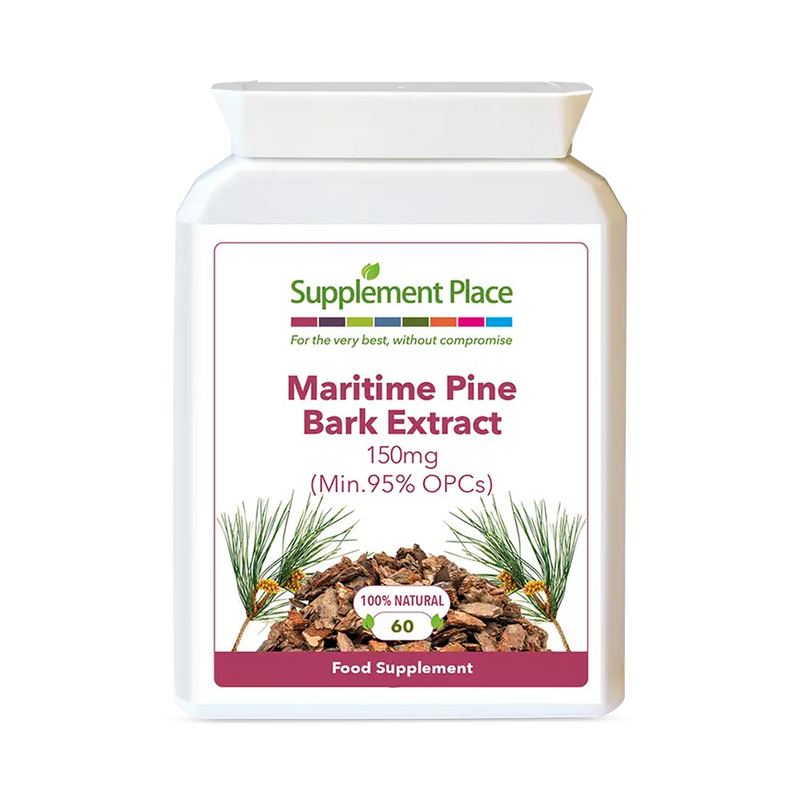 Supplement Place Pine Bark Extract 150mg 60 capsules, UK version