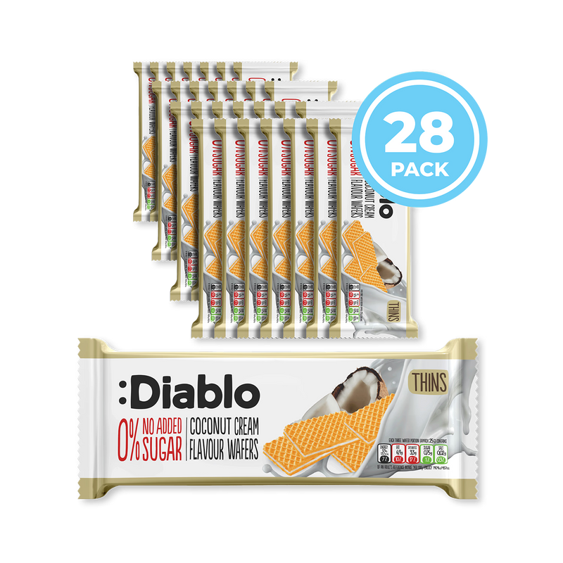 Diablo wafer thins coconut cream 150g, UK version