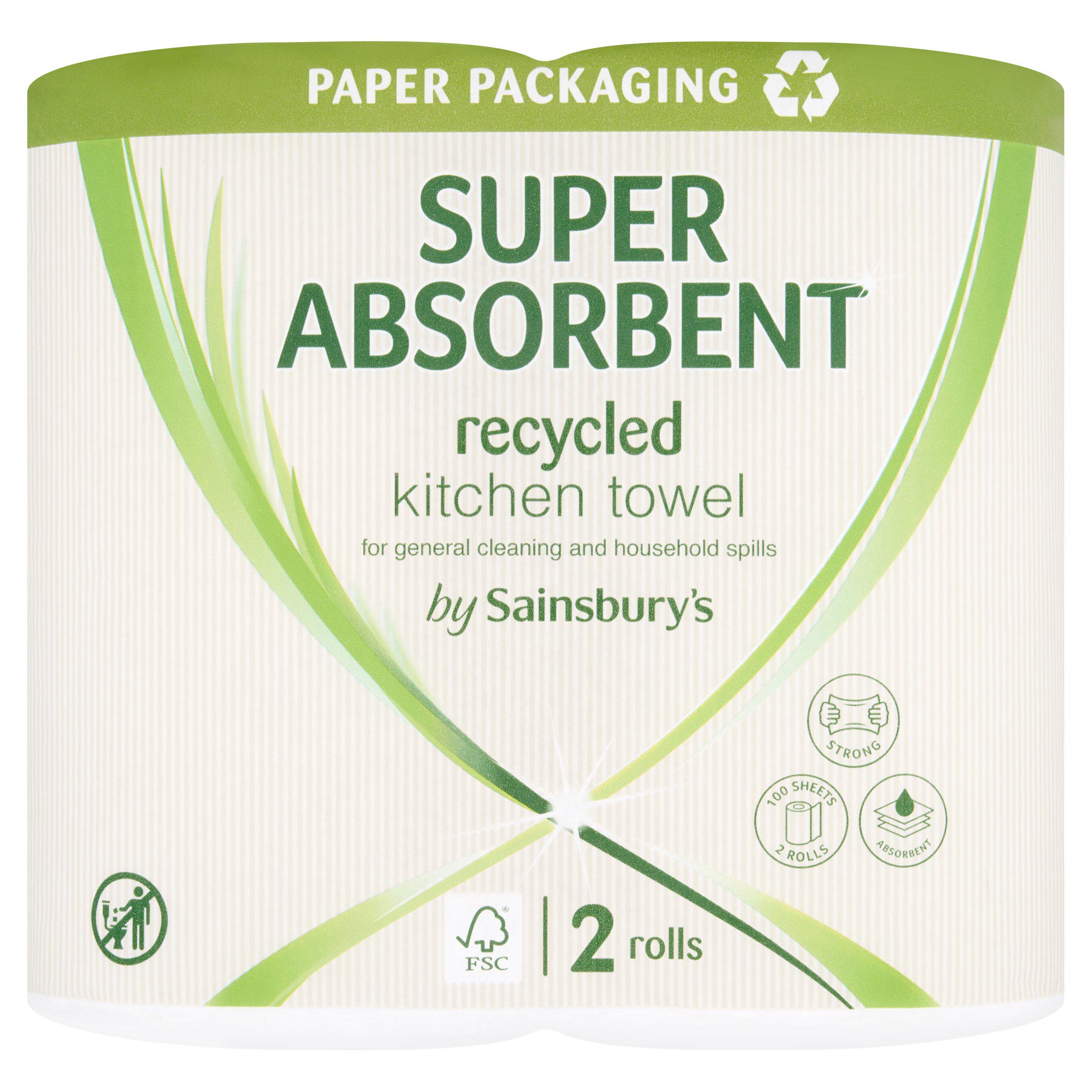 Sainsbury's Super Absorbent Recycled x2 GOODS Sainsburys   