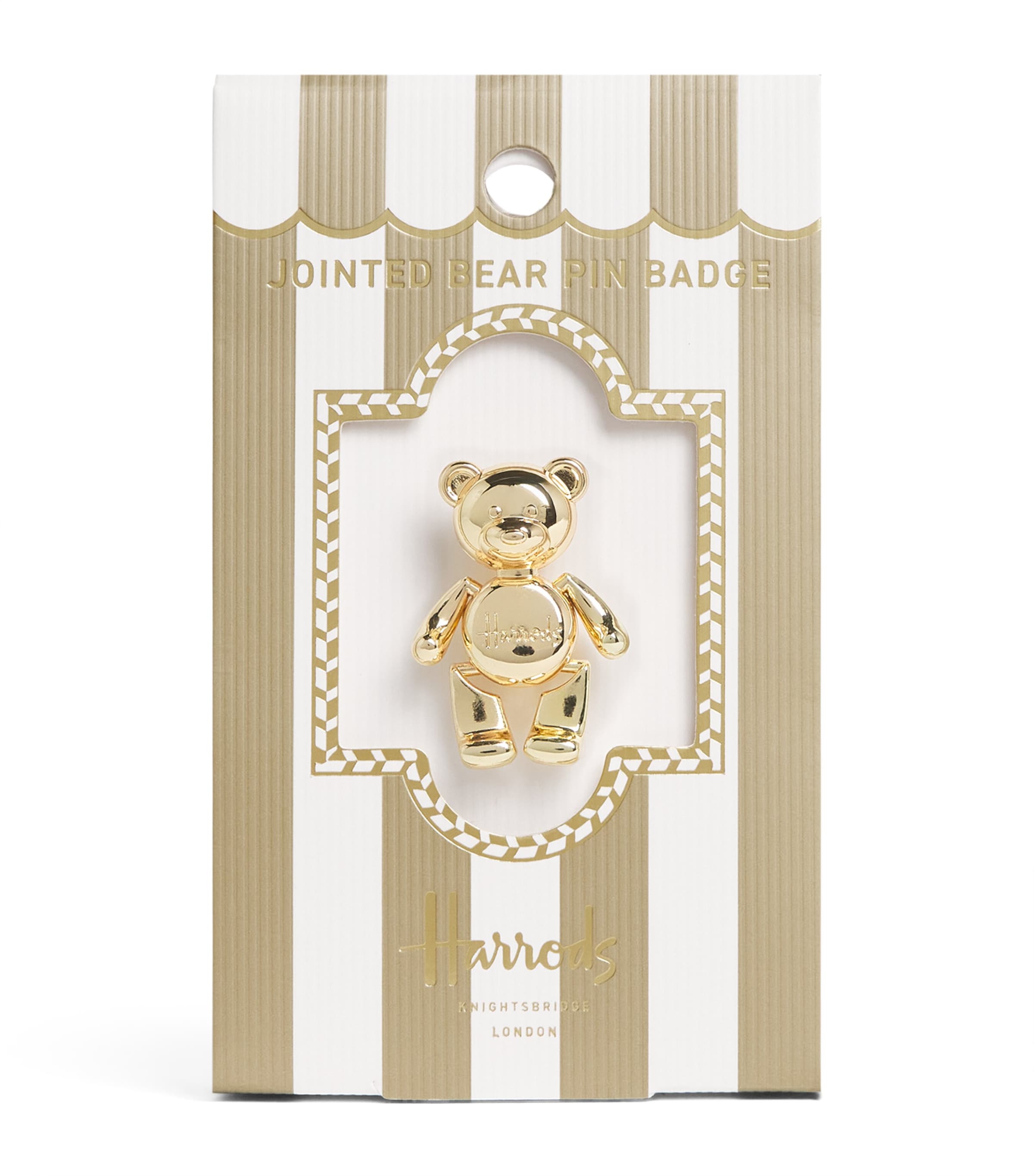 Harrods Jointed Bear Pin Badge, UK version