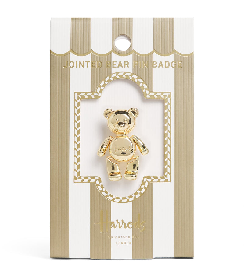 Harrods Jointed Bear Pin Badge, UK version