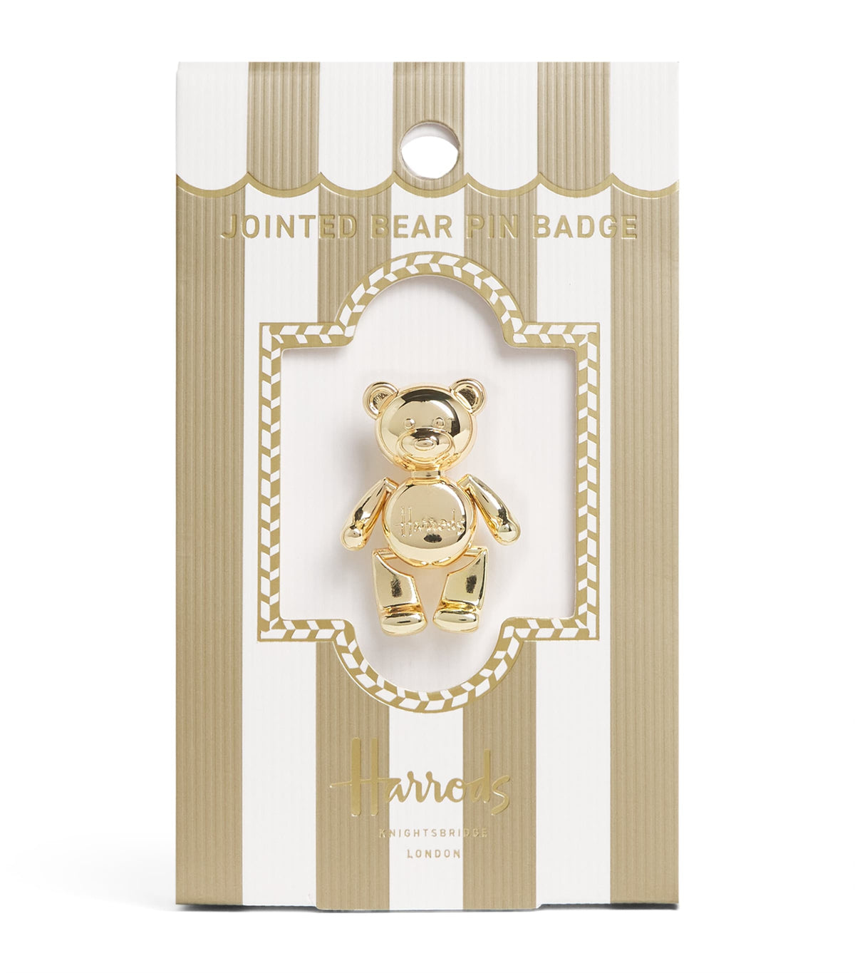 Harrods Jointed Bear Pin Badge, UK version