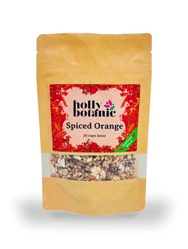 Holly Botanic Spiced Orange Tisane 20 Cup Loose, imported from the UK