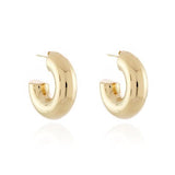 Cachet Deliz gold-plated hoop earrings 3cm - British product