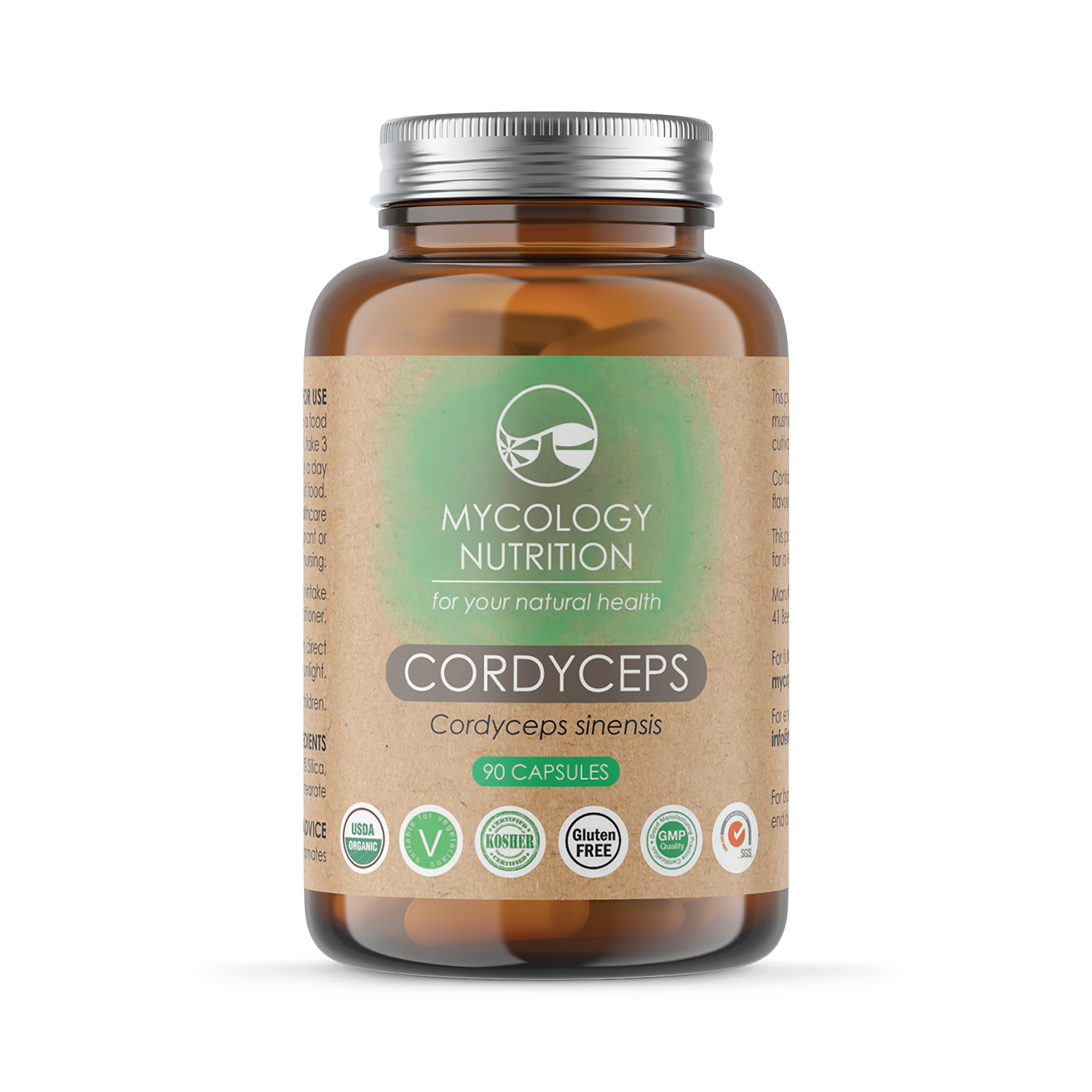 Mycology Nutrition cordyceps capsules 450mg 90 capsules (British brand)