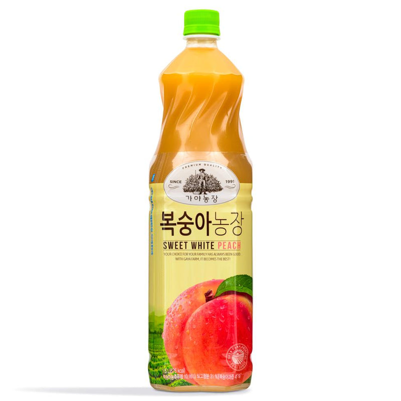 Woongjin Gaya Farm sweet white peach juice 1.5L - British product