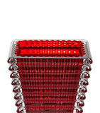 Baccarat rectangular red crystal vase 20cm - British product