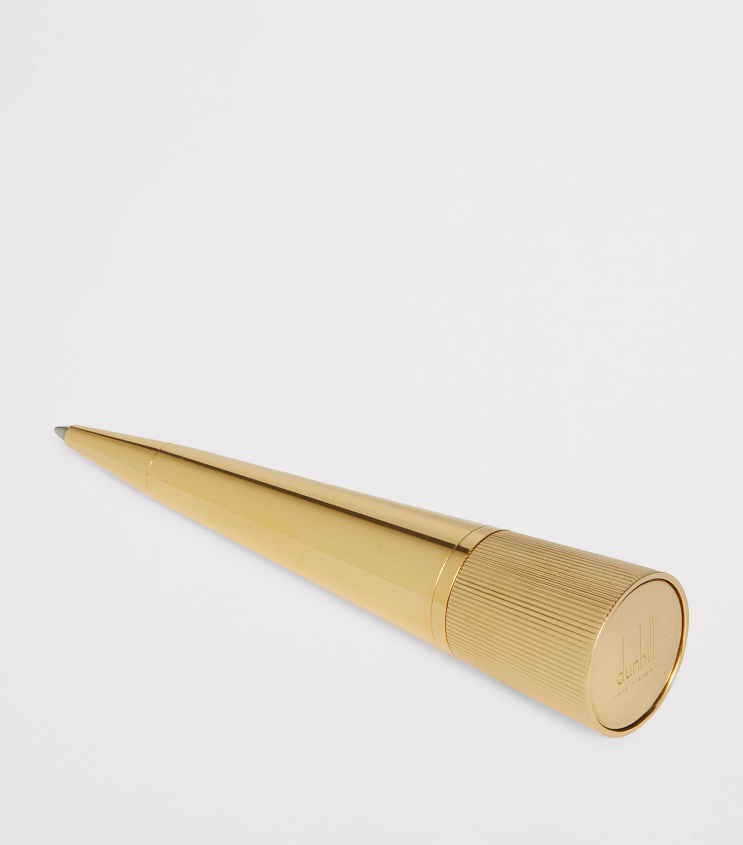 Dunhill gold-plated brass conical ballpoint pen - British product