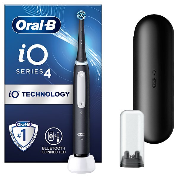 Oral-B Io4 Black Electric Toothbrush + Travel Case GOODS Superdrug   