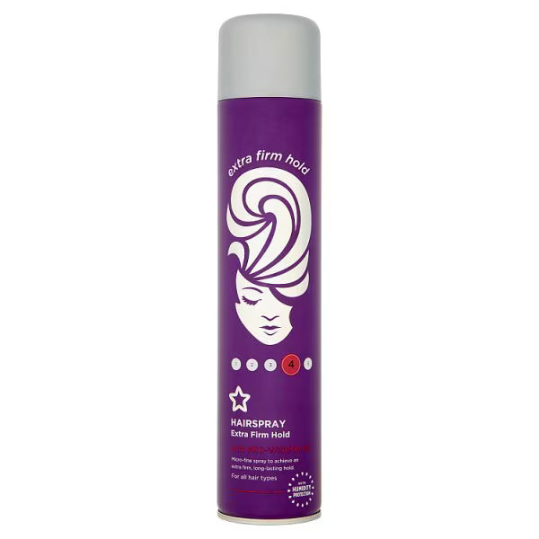 Superdrug Hairspray Extra Firm Hold 450ml (British brand)