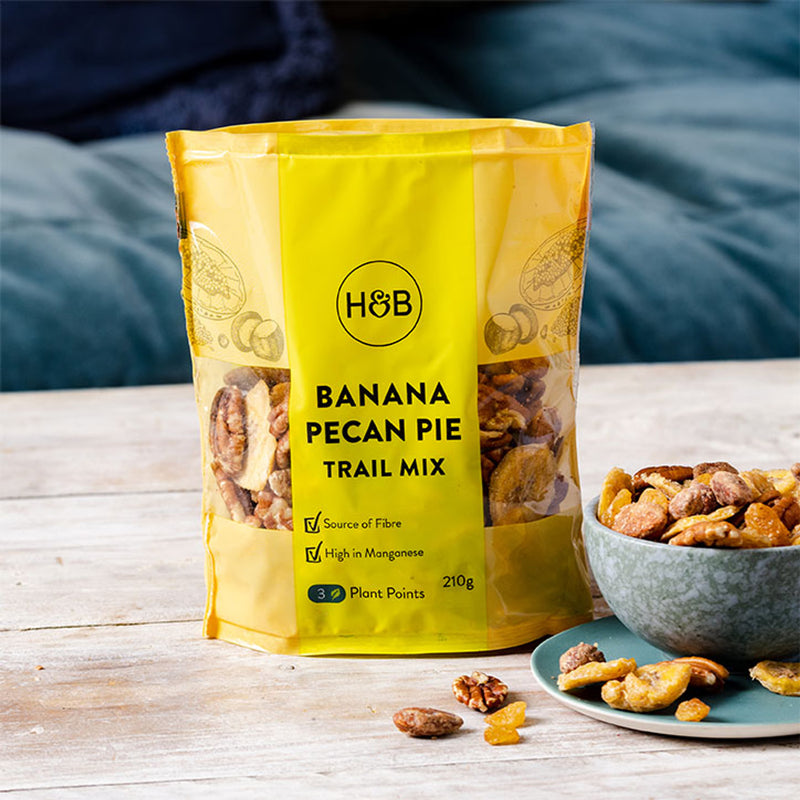 Holland & Barrett Banana Pecan Pie Trail Mix 210g, UK version