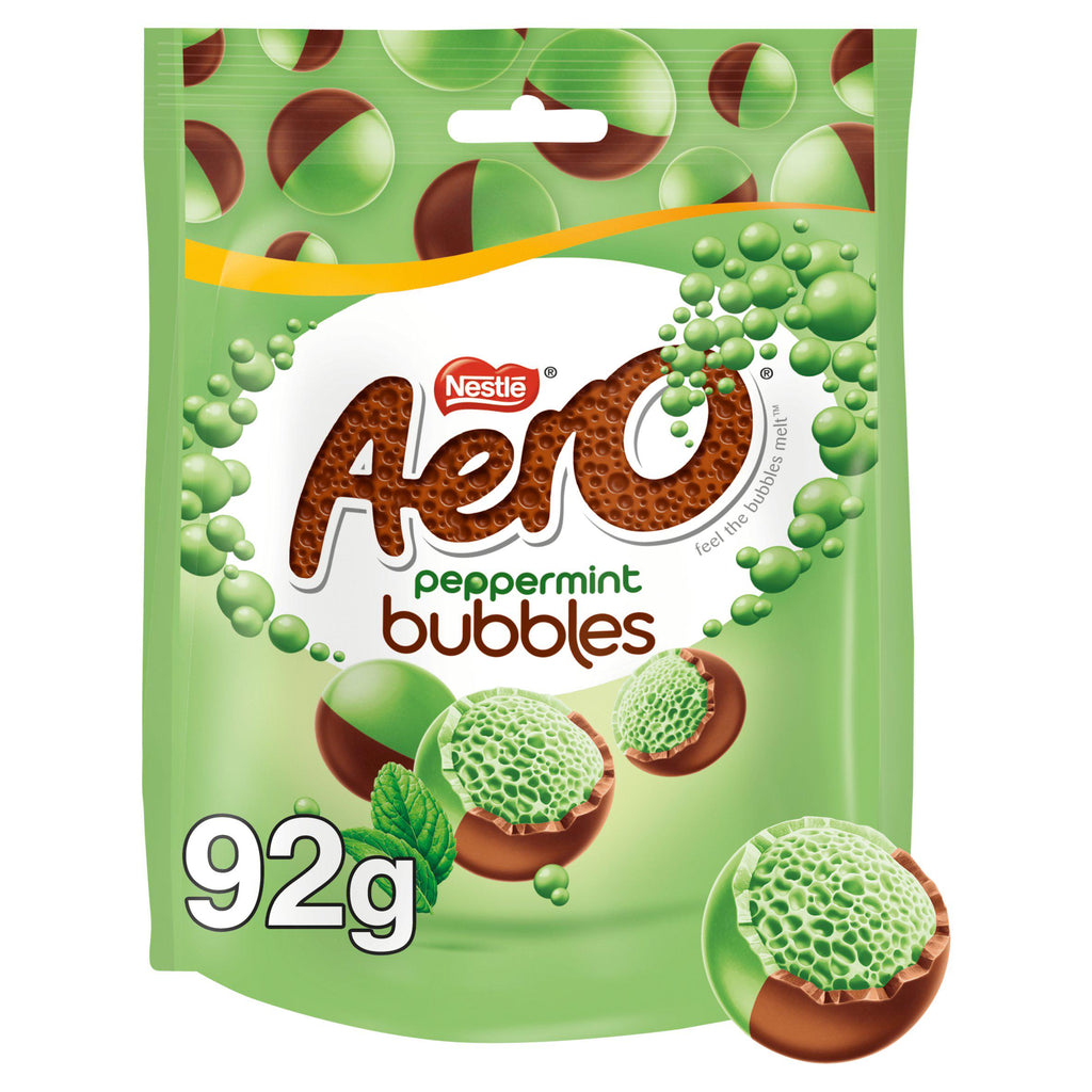 Aero Bubbles Peppermint Mint Chocolate Sharing Bag 92g