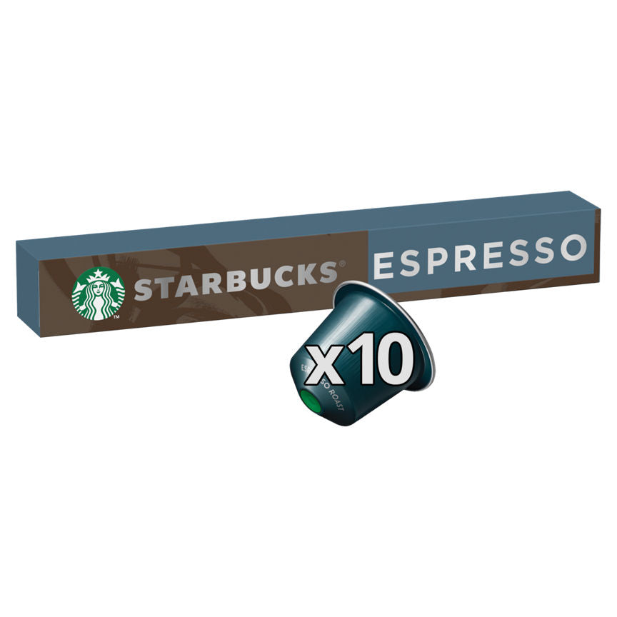 Starbucks By Nespresso Espresso Roast Coffee Pods 10 Capsules GOODS ASDA   