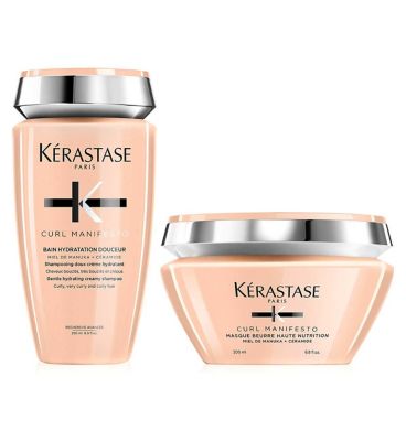 Kérastase Curl Manifesto Shampoo and Hair Mask Duo for Curly and Coily Hair, With Manuka Honey and Ceramide