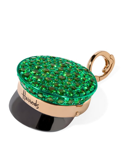 Harrods Annoushka x Harrods Yellow Gold and Tsavorite Doorman's Cap Locket Charm 1.8cm- Buy online at McGrocer
